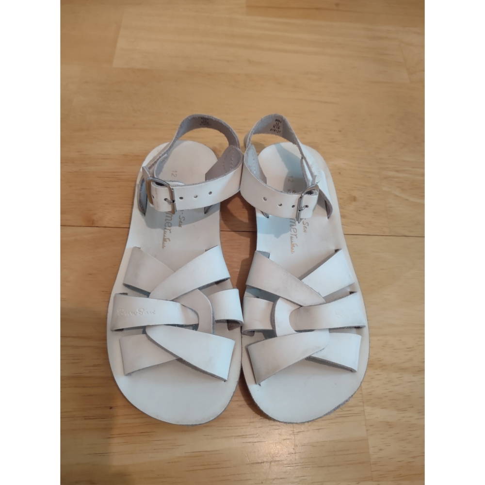 Sun Sans Salt Water Swimmer Sandals White Size 12